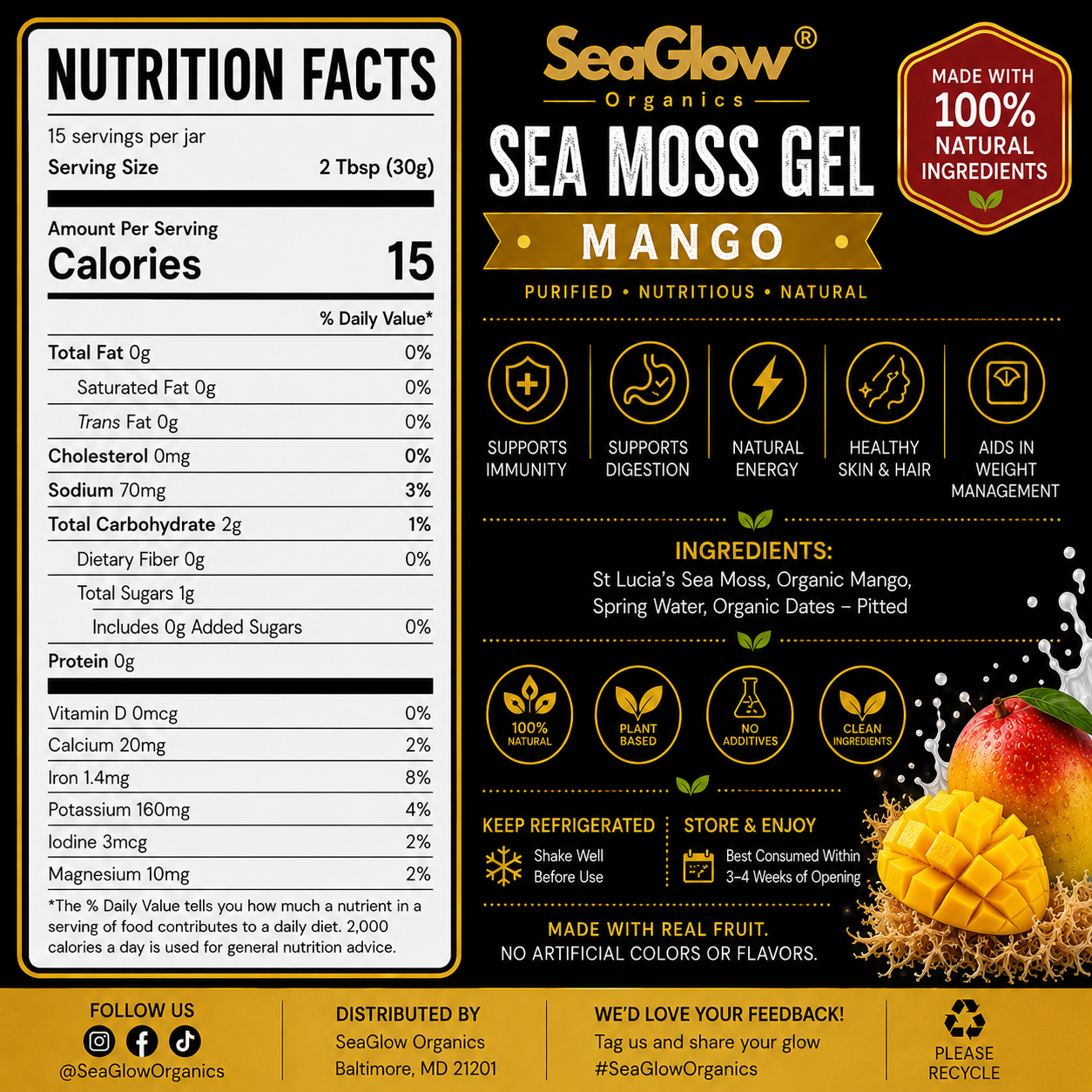 Mango Sea Moss Gel
