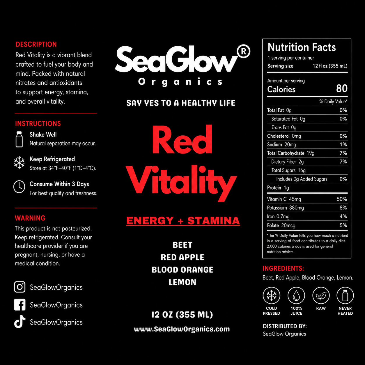 Red Vitality — Energy + Stamina